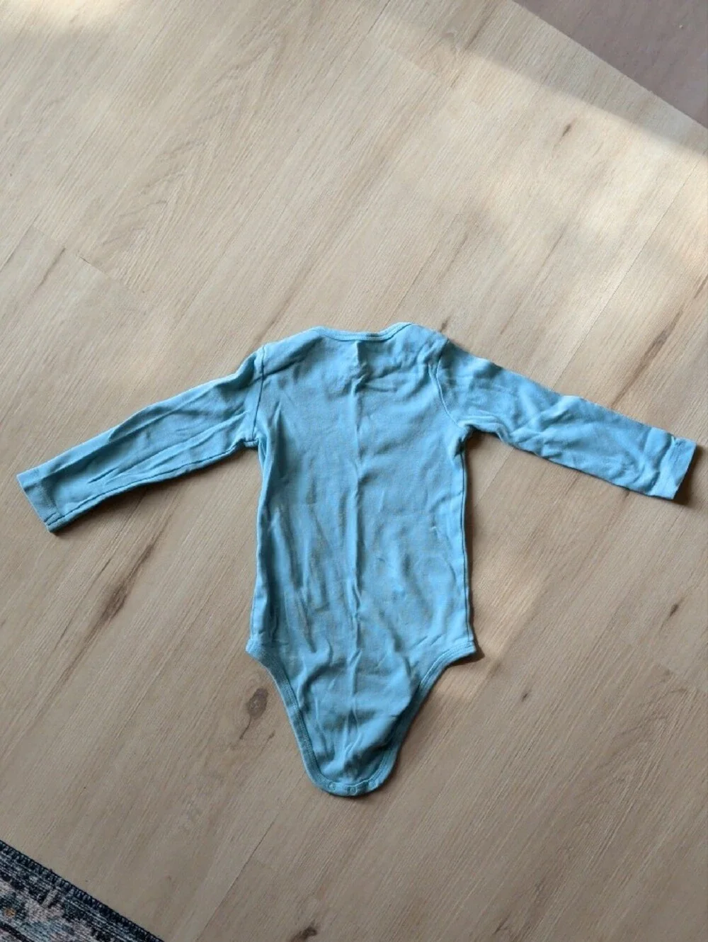 Primary Long-Sleeve Baby Bodysuit in Light Blue
